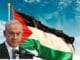 Benjamin Netanyahu and Palestine flag