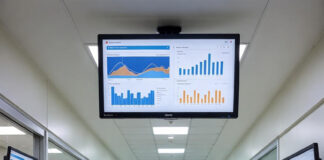 Secure digital health records interface on a computer in a modern Nigerian hospital, symbolizing enhanced privacy in tech-driven healthcare