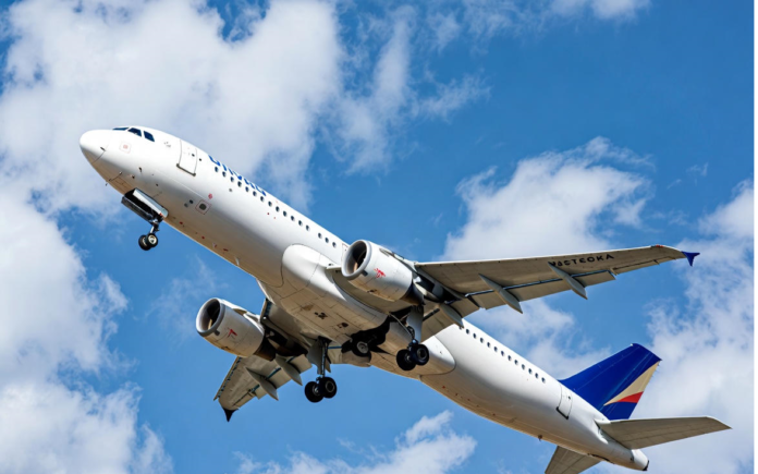 “Behaviour, Not Technology, Will Shape Nigeria’s Aviation Future” – Industry Leaders War A Nigerian commercial jet taking off against a clear blue sky, with a subtle overlay of a cracked safety checklist and human silhouette, symbolising that human behaviour remains the biggest factor in aviation safety and efficiency.