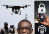 Bosun Tijani Addresses Bandits’ Use of Technology to Evade Tracking Minister Bosun Tijani surrounded by images of drones, encrypted devices, and armed bandits, highlighting the challenge of criminals using advanced technology