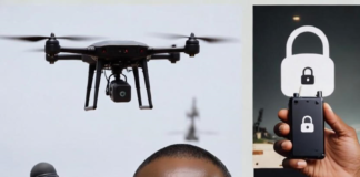 Bosun Tijani Addresses Bandits’ Use of Technology to Evade Tracking Minister Bosun Tijani surrounded by images of drones, encrypted devices, and armed bandits, highlighting the challenge of criminals using advanced technology